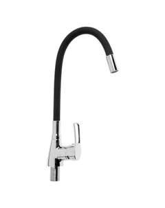 Смеситель для кухни «АМУР» BY С4-KD L5102, однорычажный, гибкий излив, черный Амур