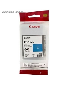 Картридж струйный Canon PFI-102C голубой для Canon iPF510/605/610/650/655/750/760/765