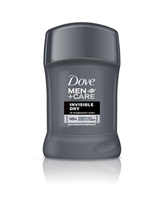 Антиперспирант Men + Care Invisible Dry «Защита без белых следов», стик, 50 мл Dove