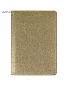 Ежедневник недатированный А5+, 136 листов Sidney Nebraska, твёрдая обложка, искусственная кожа, золотой срез, золото Альт