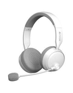 Наушники с микрофоном A4Tech BH230 белый/серый мониторные BT оголовье (BH230 WHITE) A4tech