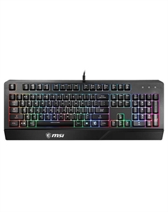 Клавиатура MSI Vigor GK20 RU черный USB Multimedia for gamer LED (подставка для запястий) Msi