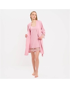 Комплект женский (халат и сорочка), р. 44-46, розовый Kaftan