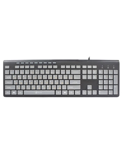 Клавиатура Оклик 480M черный/серый USB slim Multimedia (1067199) Oklick