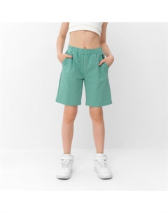 Шорты для девочки, оливковые, рост 122 см Minaku