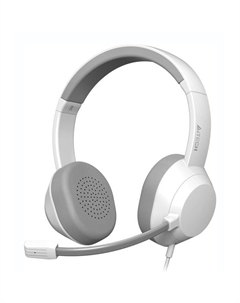 Наушники с микрофоном A4Tech Fstyler FH150U белый/серый 2м накладные USB оголовье (FH150U W  106857 A4tech