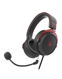 Наушники с микрофоном A4Tech Bloody M590i красный/черный 1м мониторные USB оголовье (M590I  1068576 A4tech