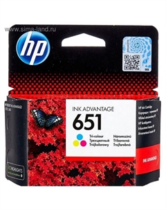 Картридж струйный HP 651 C2P11AE многоцветный для HP DJ IA (300стр.) Hp