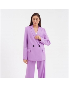 Пиджак женский двубортный, р. 52, лиловый Mist