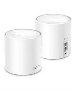 Бесшовный Mesh роутер TP-Link Deco X10, 2-PACK, AX1500, 10/100/1000BASE-TX, белый Tp-link