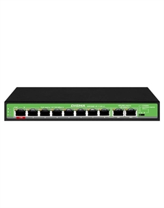 Коммутатор Digma DSP208F-2F-T120 DSP208F-2F-T120 V1 (L2) 10x100Мбит/с 8PoE 8PoE+ 120W неупр  107751