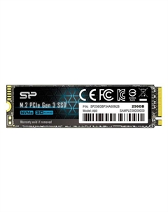 Накопитель SSD Silicon Power PCIe 3.0 x4 256GB SP256GBP34A60M28 M-Series M.2 2280 Silicon power