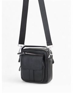 Сумка кросс-боди мужская на молнии, 17×9×20 см, чёрная Fidelio largo