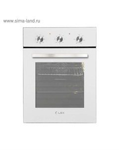 Духовой шкаф Lex EDM 4570 WH, электрический, 55 л, класс А, белое стекло