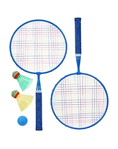 Набор для бадминтона : 2 ракетки, 2 волана, мяч, цвета МИКС Onlytop