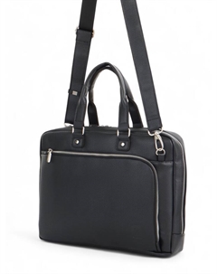 Сумка деловая мужская на молнии, 43×4×32 см, чёрная Bagsland