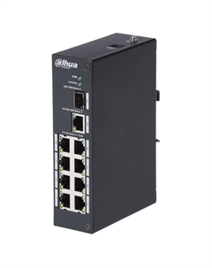 Коммутатор Dahua DH-PFS3110-8T 8x100Мбит/с 1x1Гбит/с 1xКомбо(1000BASE-T/SFP) неуправляемый  1073532