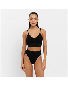 Комплект женский (топ, трусы), чёрный, размер 42-44 Collorista