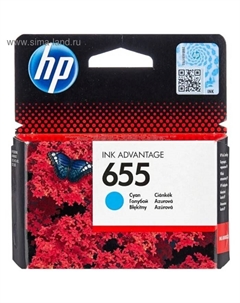 Картридж струйный HP 655 CZ110AE голубой для HP DJ IA 3525/4615/4625/5525/6525 (600стр.) Hp