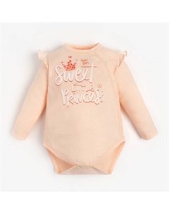 Полукомбинезон (боди) для девочки, цвет персиковый, рост 80 см Luneva