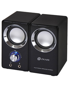 Колонки Оклик OK-116 2.0 черный 6Вт Oklick