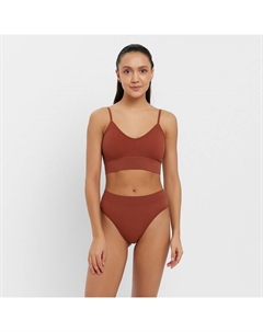 Комплект женский (топ, трусы), коричневый, размер 42-44 Collorista
