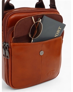 Сумка мужская,, 19×8×23 см, коричневая Fidelio largo