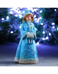 Фигурка полистоун «Снегурочка», голубой кафтан, 9×10×23 см Хорошие сувениры