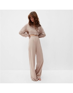 Костюм женский (сорочка, брюки) цвет бежевый, р-р 42 Minaku