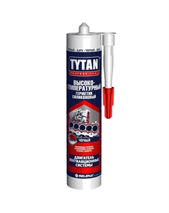 Герметик, силиконовый, высокотемпературный, черный, 280 мл Tytan