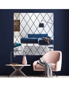 Зеркало настенное «Ромбы», на клеевой основе, акриловое, 58 шт., 100×100 см Qf