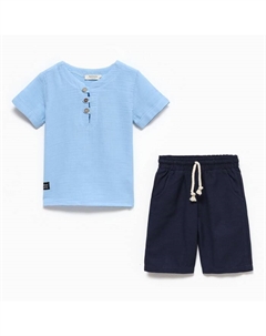 Комплект для мальчика (футболка/шорты), цвет голубой, рост 104 см Bebus