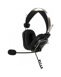 Наушники с микрофоном A4Tech HU-50 черный 2м накладные USB оголовье A4tech