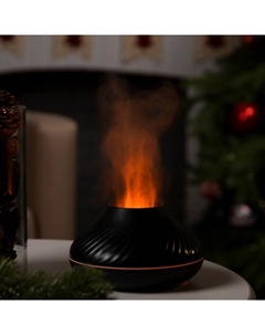 Увлажнитель воздуха Luazon HM-10, эффект пламени, 130 мл, 4.5 Вт, USB, чёрный Luazon home