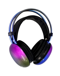 Наушники беспроводные, полноразмерные, Mybit W-33, RGB подсветка, Bluetooth 5.3, 800 мАч, Type-C, RGB подсветка, чёрные