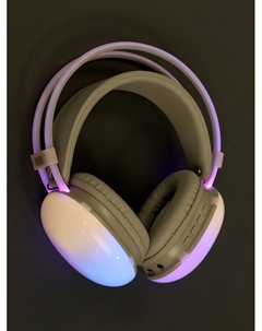 Наушники беспроводные, полноразмерные, Mybit W-33, RGB подсветка, Bluetooth 5.3, 800 мАч, Type-C, RGB подсветка, белые