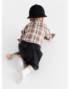 Рубашка для мальчика Муслин, рост 86-92 см, коричневая Крошка я