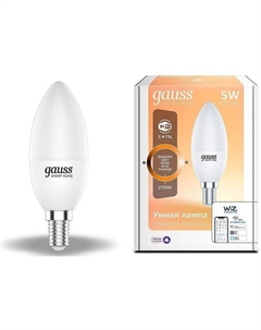 Умная лампа Gauss IoT Smart Home E14 5Вт 470lm Wi-Fi (упак.:1шт) (1100112)