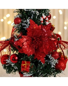 Искусственная ёлка настольная «. Праздничная», 16×38 см, ПВХ ветки отгибаются Зимнее волшебство