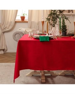 Скатерть новогодняя New year collection 146х180 см, цвет красный, 100% хл, саржа 190 г/м2 Этель