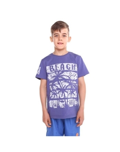 Футболка для мальчика, цвет индиго, рост 140см Luneva