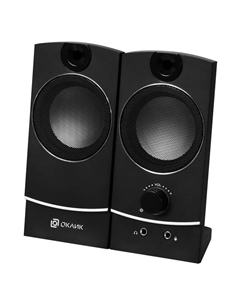Колонки Оклик OK-118 2.0 черный 4Вт Oklick