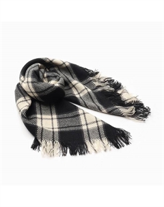 Платок женский, черный, принт клетка, размер 75×75 см Rossini