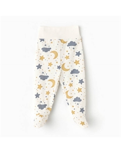 Ползунки детские, цвет белый/звёздочки, рост 62 Рыжик