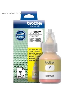Чернила Brother BT5000Y желтый для Brother DCP-T300/T500W/T700W (5000стр.)