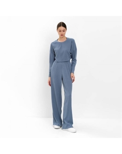 Костюм женский (лонгслив, брюки) : Casual Collection, серо-голубой, размер 46 Minaku