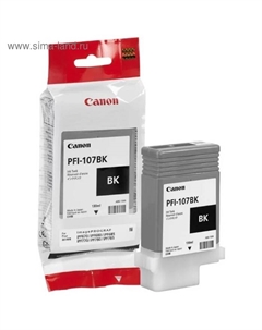 Картридж струйный Canon PFI-107 BK черный для Canon iP F680/685/780/785