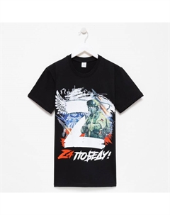 Футболка «Zа победу», с символикой Z, размер 56, цвет чёрный Kaftan