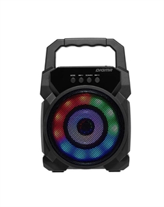 Колонка портативная Digma D-PS1500, 10 Вт, 1.0 BT, 10 м, 500 mAh, чёрная (SP1500B)