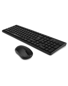 Клавиатура + мышь Оклик 220M клав:черный мышь:черный USB беспроводная slim Multimedia (10620  10046 Oklick